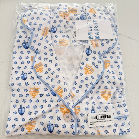 Roller Rabbit Festival of Lights 2 Piece Polo Short Sleeve Shorts Set S NWT - Picture 1 of 4